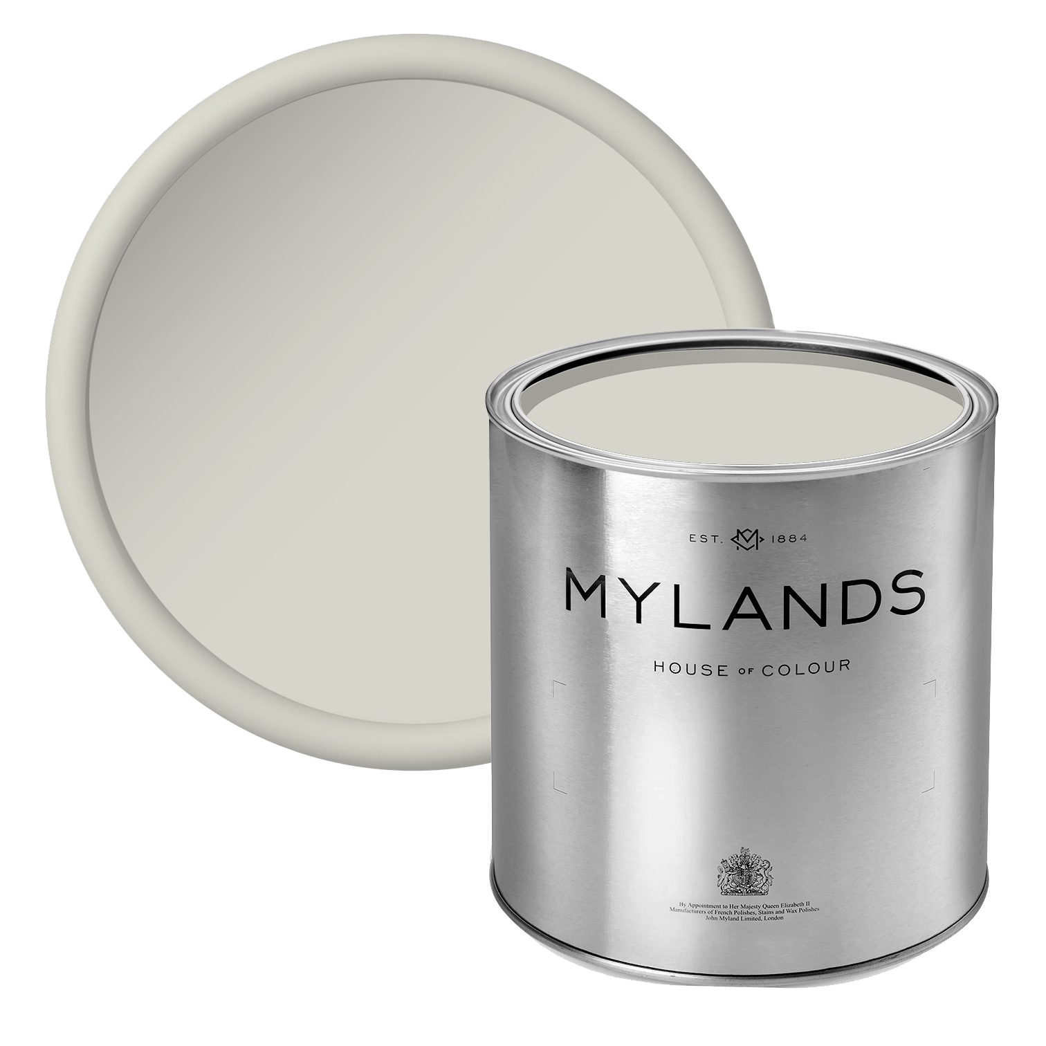 Old Man's Beard BH.03 - Mylands cool white paint in tin