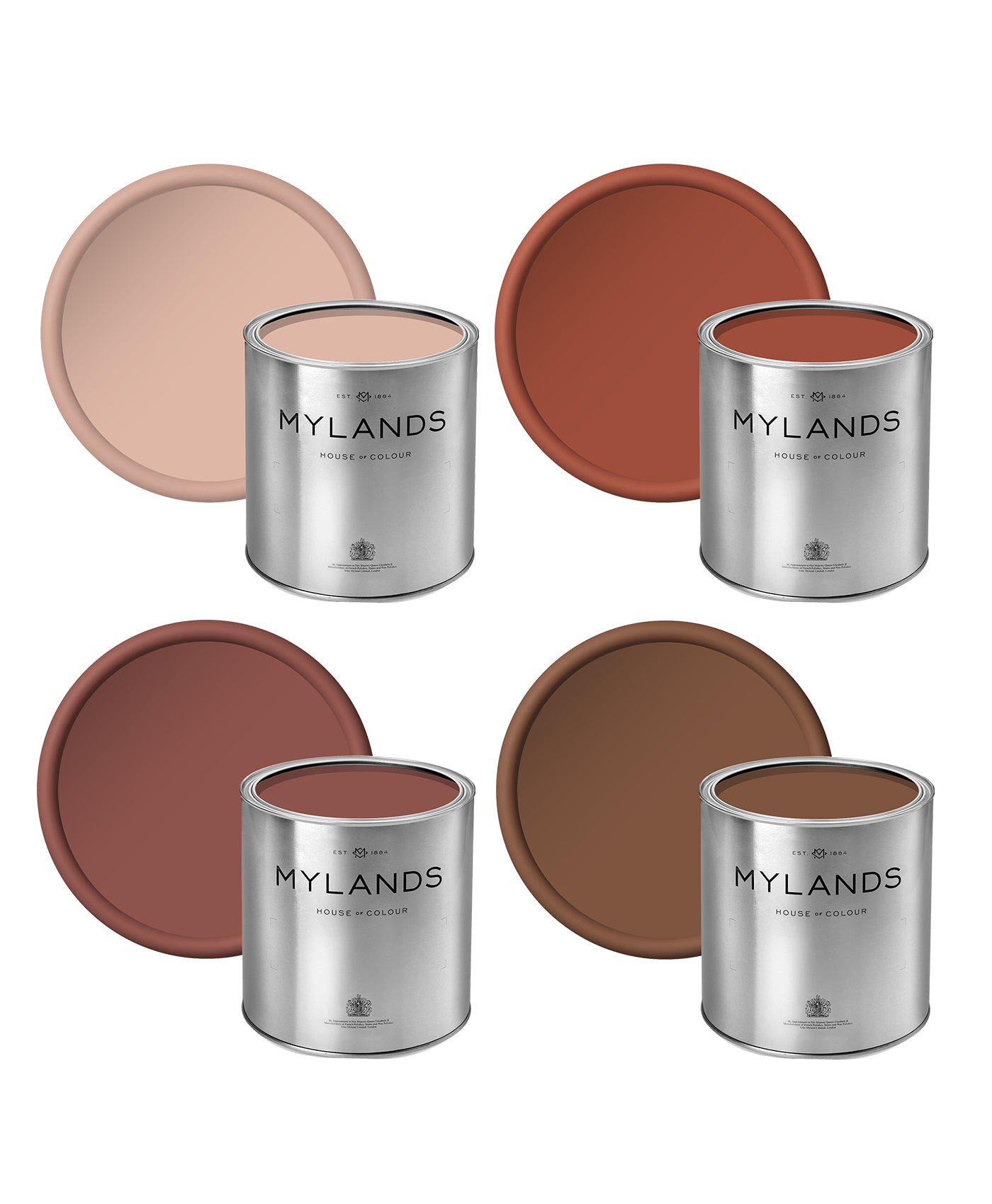 Beata's Reds & Browns - Sample Pots Set of 4