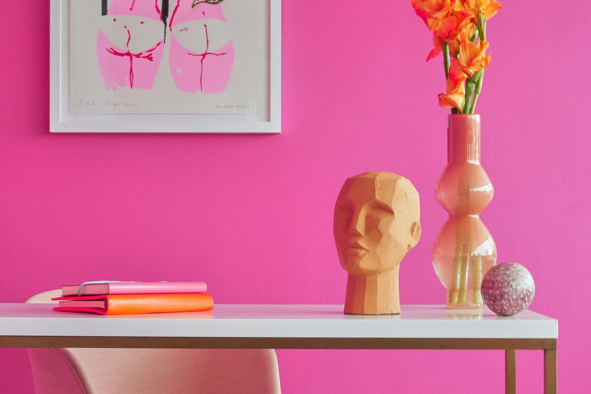 Barbiecore Interiors: Hot Pink - Ftt-006™ - is Mylands' Colour of the Year 2023