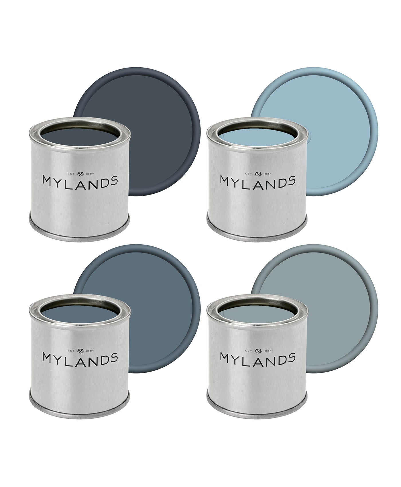 Blues - Sample Pots Set of 4 - bond street, long acre, bedford square, maritime