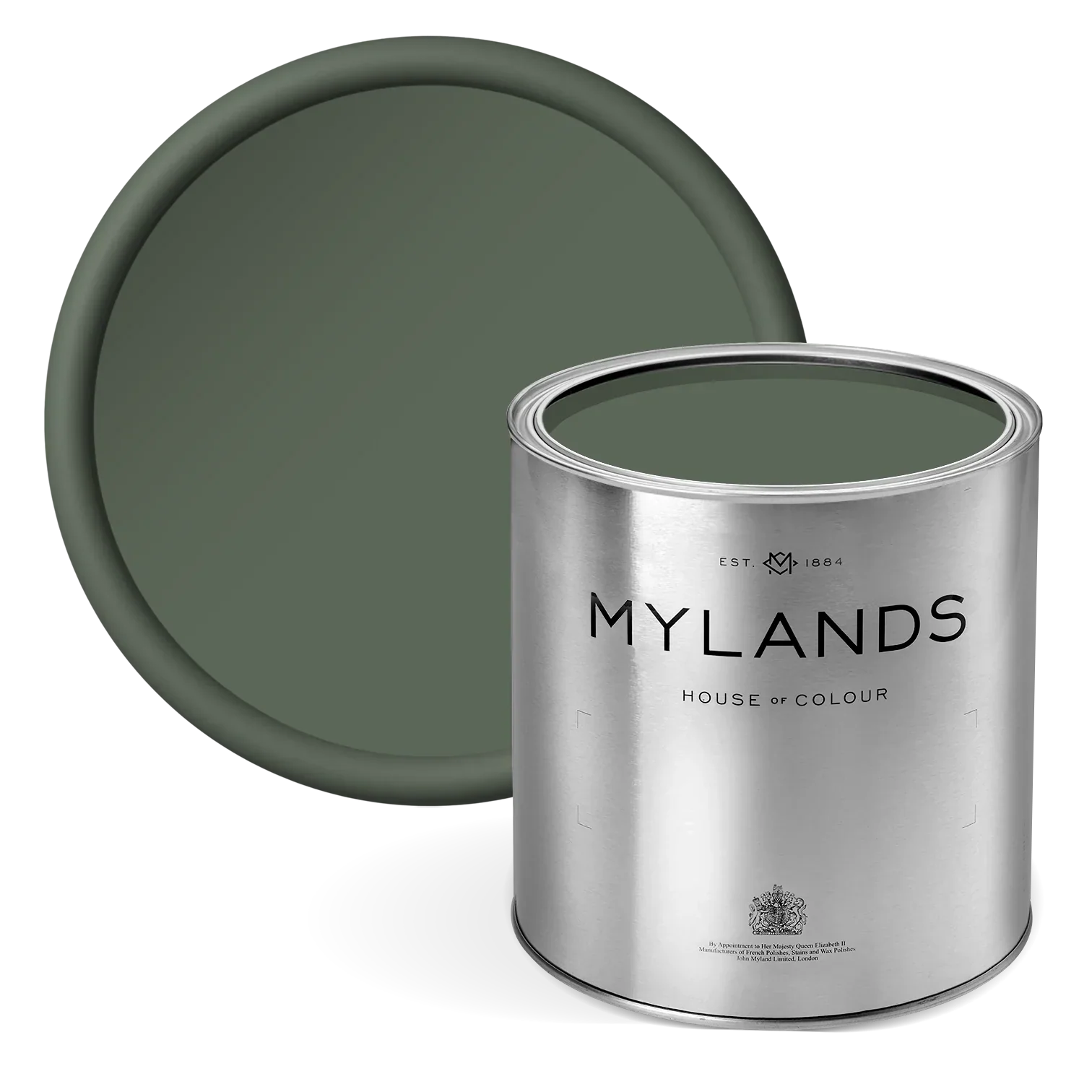 Brompton Road™ No.205 - Mylands Deep green paint in tin