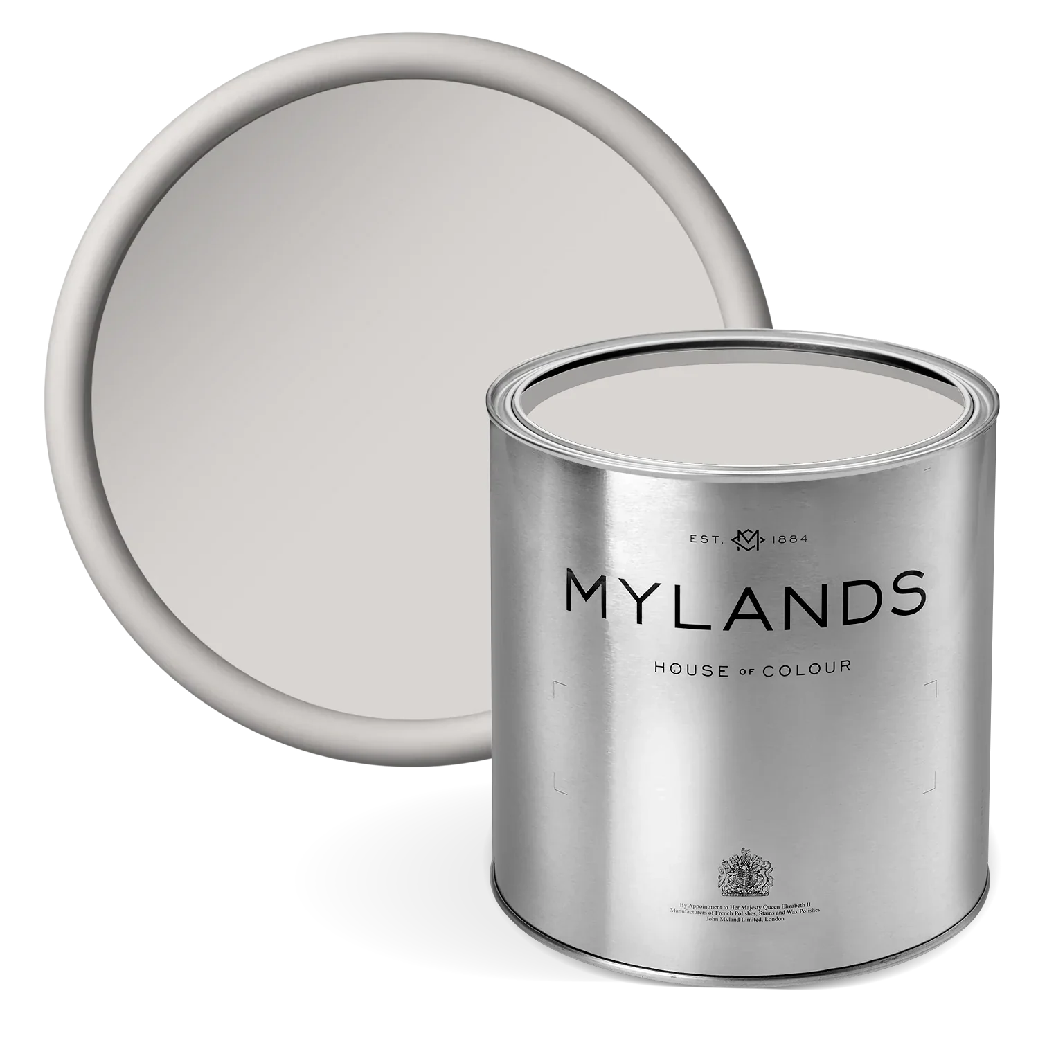 The Boltons™ No.28 - modern off-white paint - Mylands paint tin with lid
