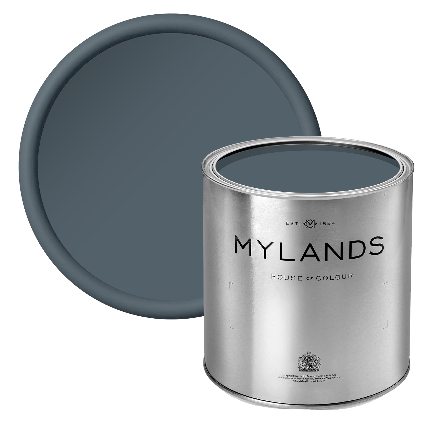 Thunder BH.12 - Mylands moody blue paint in tin
