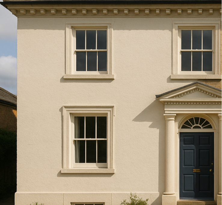 masonry paint on georgian house