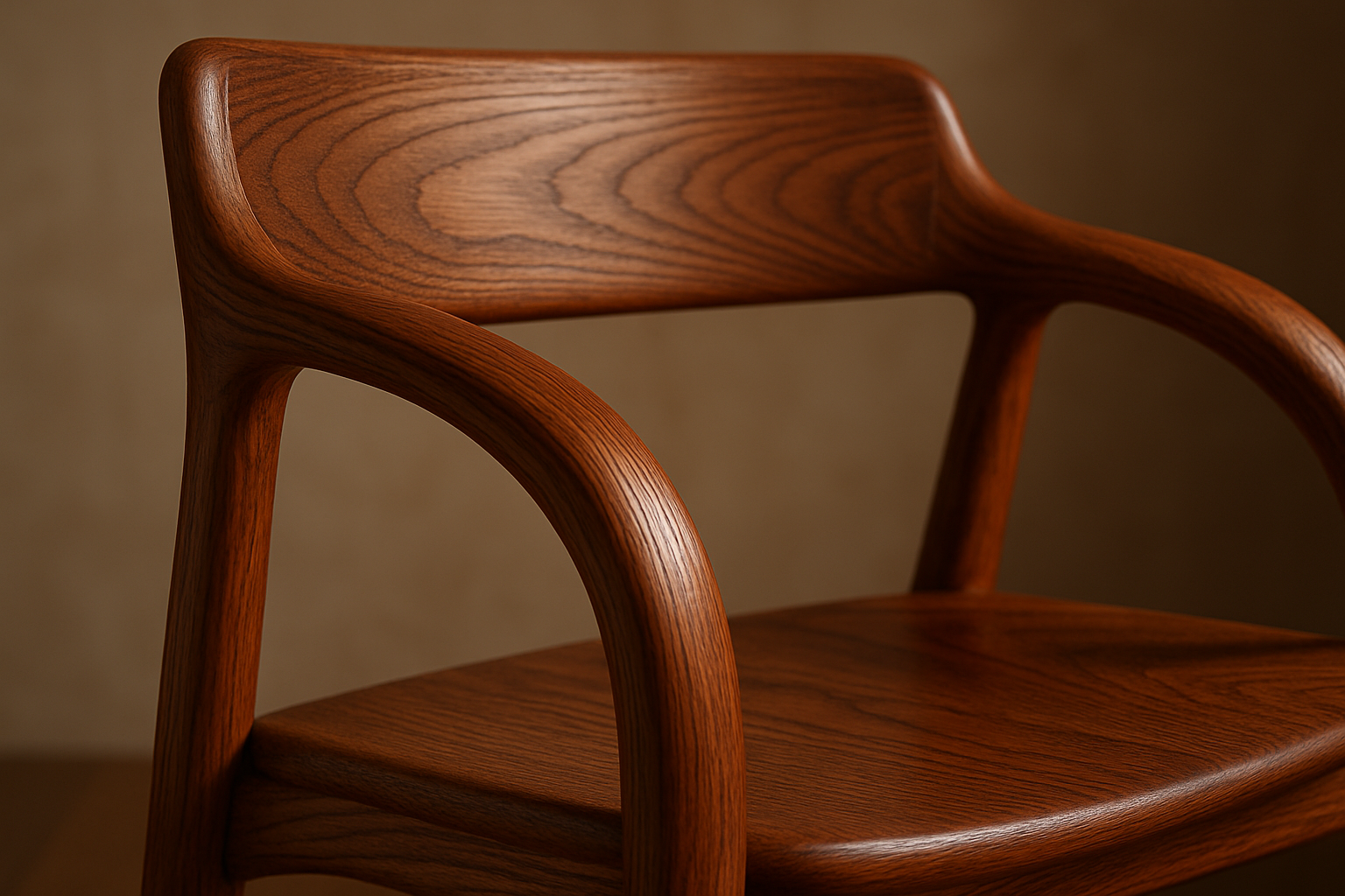 wooden chair close up